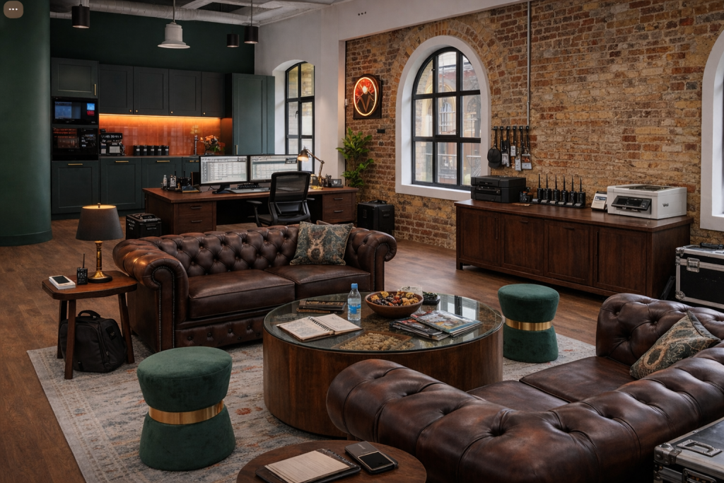 Touring and Production Offices lounge area